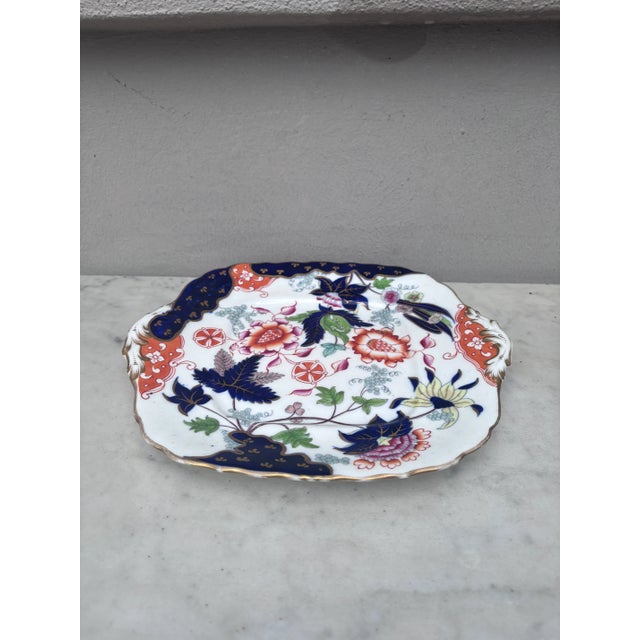 C.1890 English Ironstone Chinoiserie Platter For Sale - Image 4 of 7