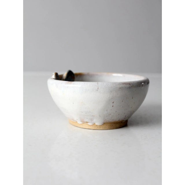 Late 20th Century Vintage Studio Pottery Butterfly Bowl For Sale - Image 5 of 12