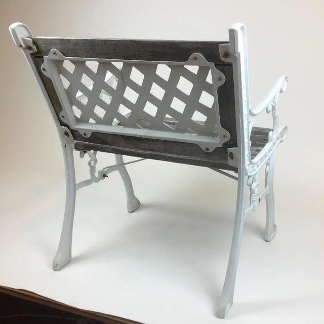 Vintage Cast Iron Garden Bench For Sale - Image 9 of 13