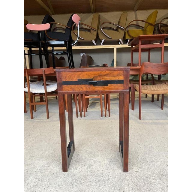 Art Deco Walnut Single Drawer Side Table by J.J Faulkner for Acme For Sale - Image 15 of 17