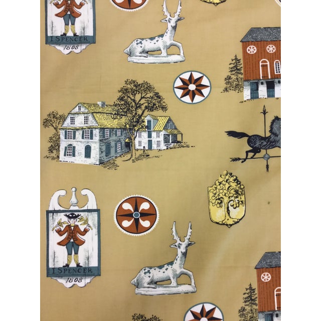 Super cool large print on a medium weight twill. Vintage from the 50’s in perfect condition. Last photo shows some loose...