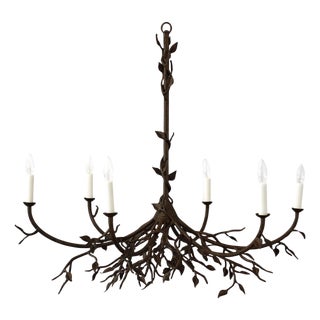 Warm Black Lennox Branching Leaf Chandelier For Sale
