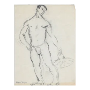 1930s Edgar Yaeger Standing Male Nude