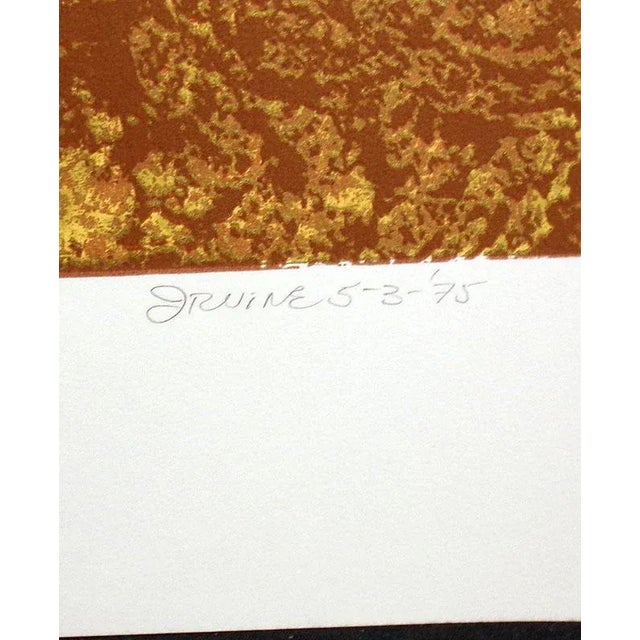 Abstract Abstract Norbert Irvine "Solar Reflections" Hand Signed Numbered Vintage Serigraph Art Print For Sale - Image 3 of 6