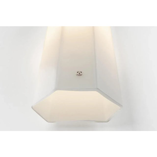 Opal Glass Wall Sconces attributed to Peill & Putzler, Germany, 1970s, Set of 2 For Sale - Image 9 of 11