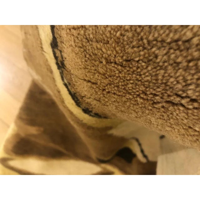 Brown and Beige Turkish Hand Knotted Wool Rug, 1970s For Sale - Image 9 of 15