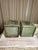 Metal Pair of Vintage Metal Chinoiserie Pagoda-Style Hanging Lanterns With Weathered Sage Green Finish For Sale - Image 7 of 12