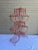 Chinoiserie Vintage Mid-Century Atomic Pagoda Nine Tier Tole Plant Stand - Newly Painted Red For Sale - Image 3 of 6