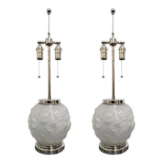 French Art Deco Table Lamps - a Pair For Sale