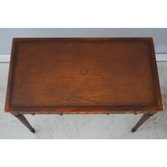 Theodore Alexander Mahogany Leather Desk & Chair For Sale In Philadelphia - Image 6 of 18