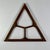 Wood Vintage Architectural Salvage Wood Triangular Honeycomb Decorative Window Frame For Sale - Image 7 of 9