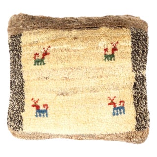 Pasargad DC Fine Hand Knotted Persian Gabbeh Pillow For Sale