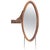 Vintage Wooden Oval Mirror with Drawer, Italy For Sale - Image 10 of 10