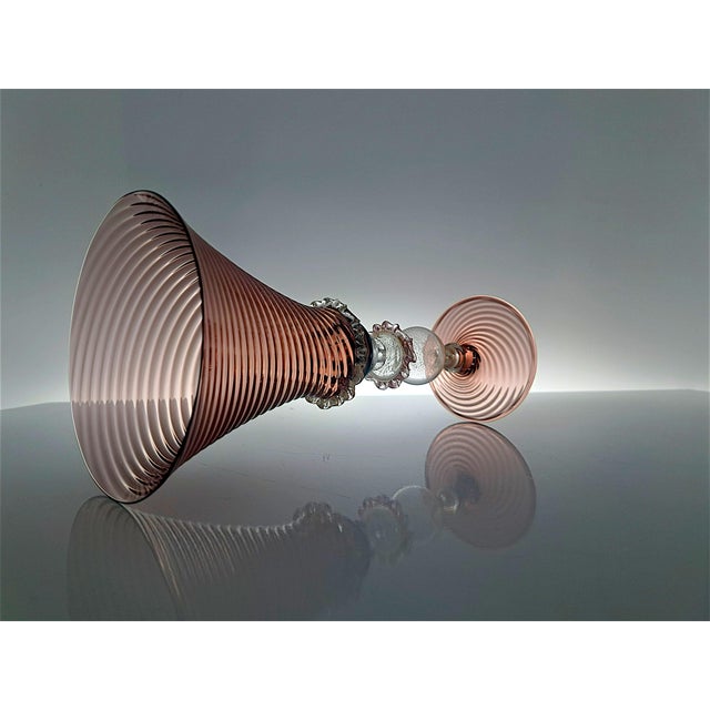 Venetian Tipetto Goblet in Murano Glass from Manifattura Di Murano, 1970s For Sale - Image 10 of 12