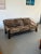 Animal Skin Vintage Italian Checkered Sofa With Leather Straps For Sale - Image 7 of 7