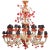Red and Gold Murano Glass Chandelier, 1980s For Sale - Image 17 of 17