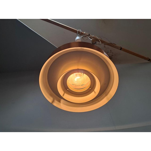 Gold Vintage Danish Brass Pendant Light by Carl Thore for Granhaga, 1960s For Sale - Image 8 of 18