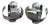 Space Age Wall Lights in Chromed Metal, 1970s, Set of 2 For Sale