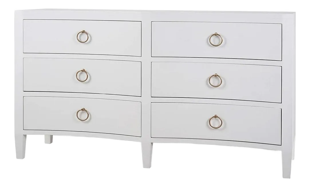 chinese dress ladies White Linen Cabinet - Solid Wood Storage