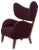 Maroon Raf Simons Vidar 3 Smoked Oak My Own Chair Lounge Chair by Lassen For Sale