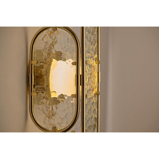 Multiple boudoir wall lamp by jennifer midoz dimensions: d 17 x w 16 x h 45 cm materials: pale gold polished brass and...