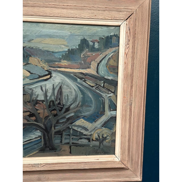 Stig Thiderman, Landscape, 1950s, Oil on Canvas, Framed For Sale - Image 14 of 16