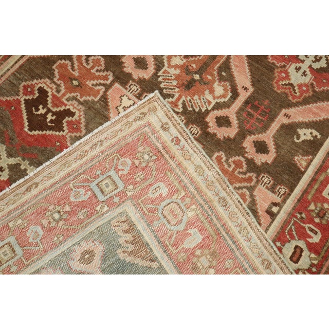 Textile Zabihi Collection Brown Rust Color Persian Rug For Sale - Image 7 of 8