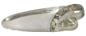 Vintage Los Castillos Silver Plate Abalone Dish