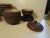 Mid-Century Modern Ceramic Fondue Set by Jean Austruy for Vallauris, Set of 10 For Sale - Image 3 of 9