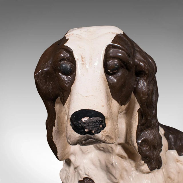 1900s Victorian Antique Cocker Spaniel Statue, English, Plasterwork, Dog Figure For Sale - Image 6 of 11