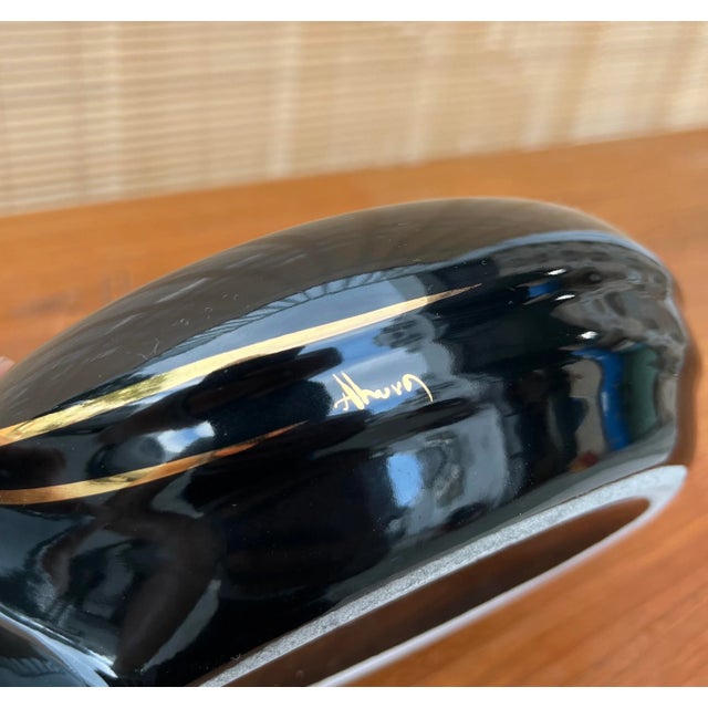 Vintage Italian Hand Painted Ceramic Vanity Box Signed by the Artist. For Sale - Image 11 of 13