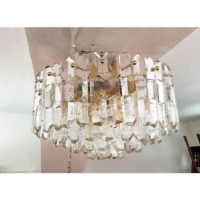 Large Glass Flush Mount Palazzo Ceiling Lamp by J. T. Kalmar, 1970s For Sale - Image 10 of 11