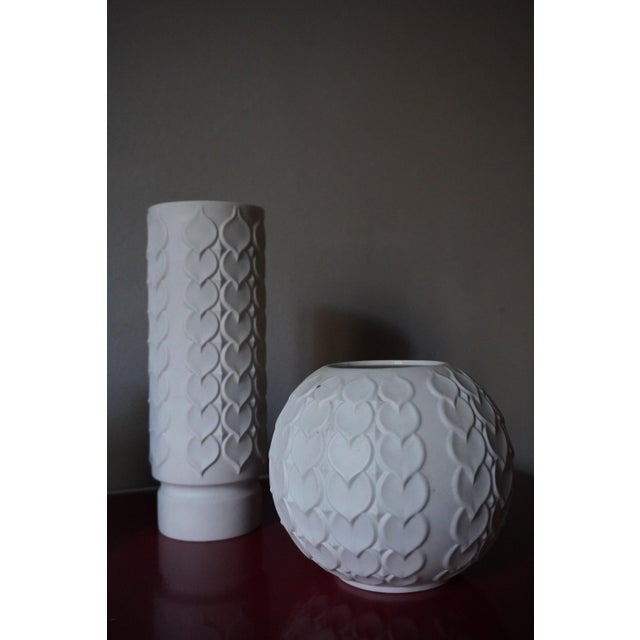 Vintage German Vases in Biscuit Porcelain from AK Kaiser, 1960s, Set of 4 For Sale - Image 3 of 14