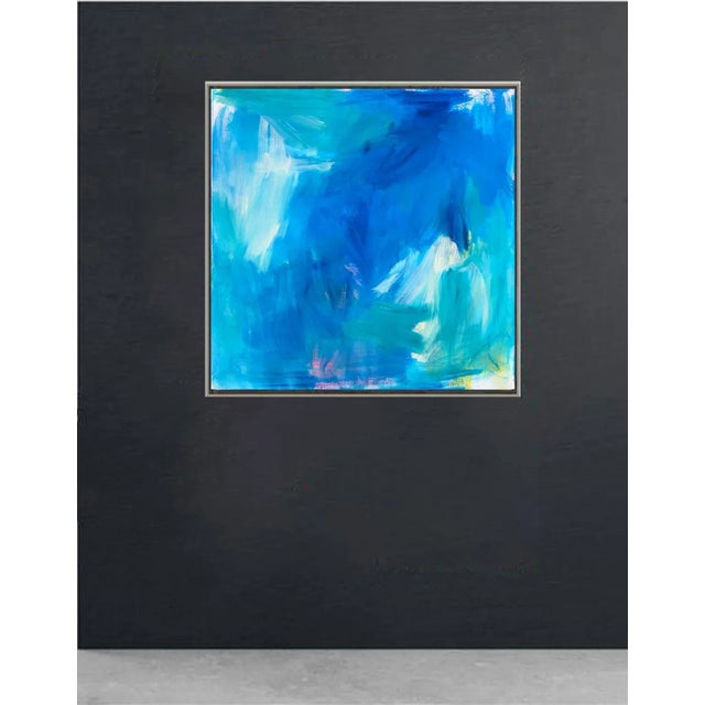 Textile "Jet Stream" by Trixie Pitts Large Abstract Expressionist Seascape Oil Painting For Sale - Image 7 of 12