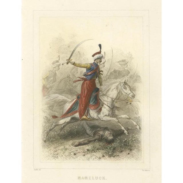 Paper After Raffet, Napoleonic Battle Cavalry Mameluke, Chasseur, and Empress Dragoon, 1859, Print For Sale - Image 7 of 10
