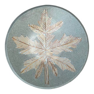 Vintage Monumental Leaf Motif Decorative Bowl For Sale