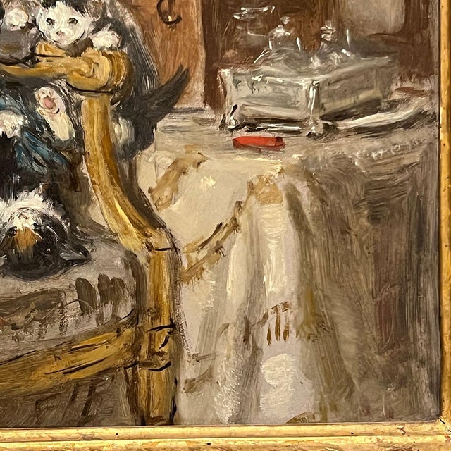 Henriette Ronner-Knip Oil on Board Painting, Kittens at Play For Sale - Image 9 of 16