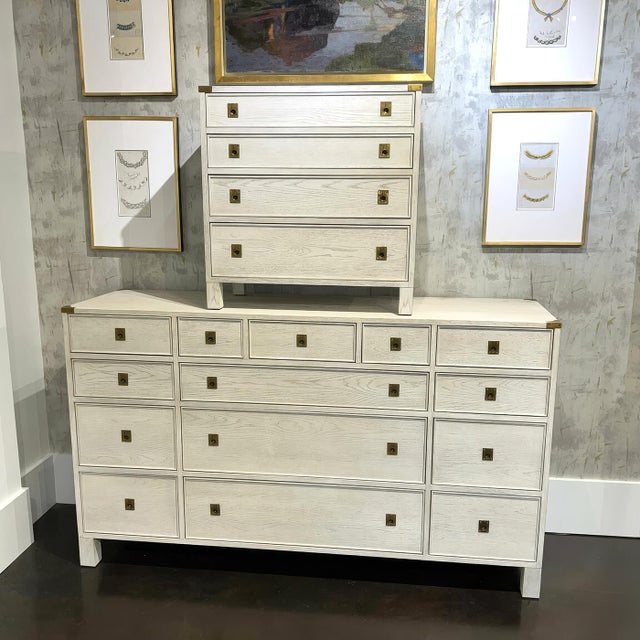 2020s Campaign Style White Oak Dresser For Sale - Image 5 of 5