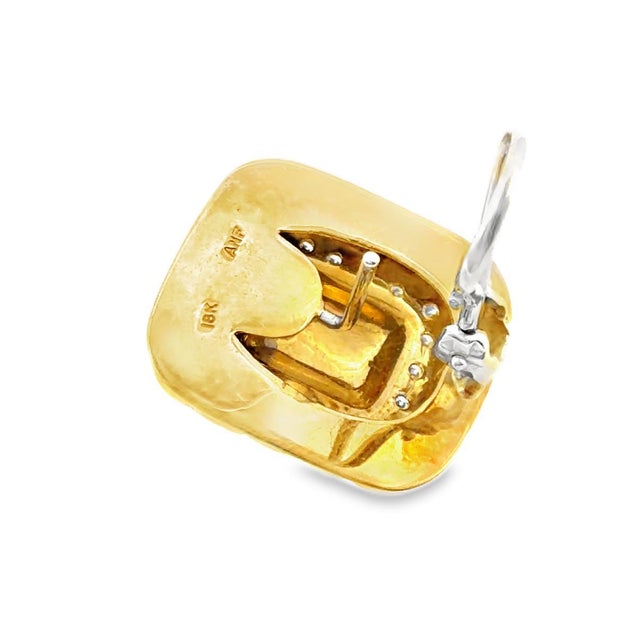 1990s Pair of Rudolf Friedmann Vintage 18k Diamond Earrings For Sale In Las Vegas - Image 6 of 7