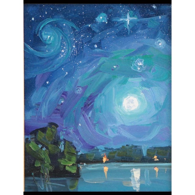 William Hawkins (Arizona, born 1962) Untitled (nocturne landscape), 2023 Oil painting on canvas Signed to lower left...