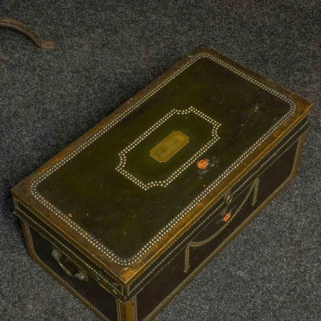 These types of trunk are not rare, but difficult to find in such good condition. with a camphor wood box covered with a...