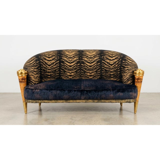 Extravagant and highly collectible Italian luxury settee/sofa crafted by the world-renowned atelier Colombostile (Handmade...