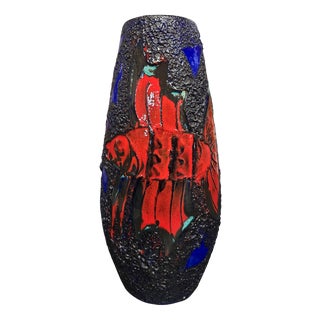 Large Fat Lava Fish Vase from Scheurich Keramik, West Germany, 1970s For Sale