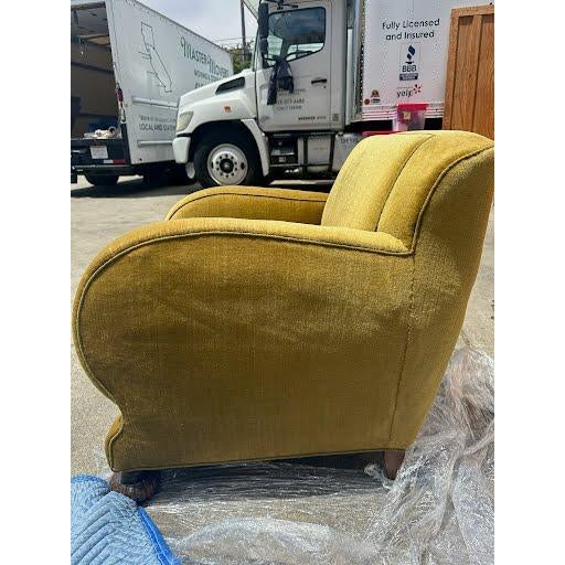 Märta Blomstedt, Attribution Lounge Chairs, Pair, Finland C. 1940, Carved Walnut, Mohair Upholstery For Sale - Image 10 of 10