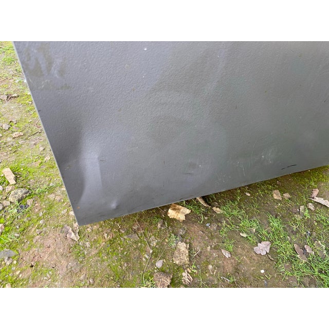 Mid-Century Modern Vintage Mid Century Modern Steel Tanker Desk Workbench For Sale - Image 3 of 12