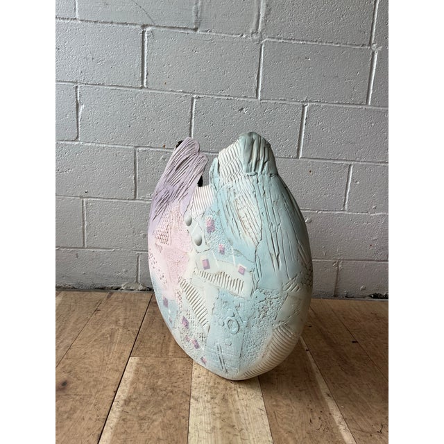 Gail Markiewicz Hand Built Patchwork Ceramic Vessel, Contemporary Studio Pottery For Sale In New York - Image 6 of 10