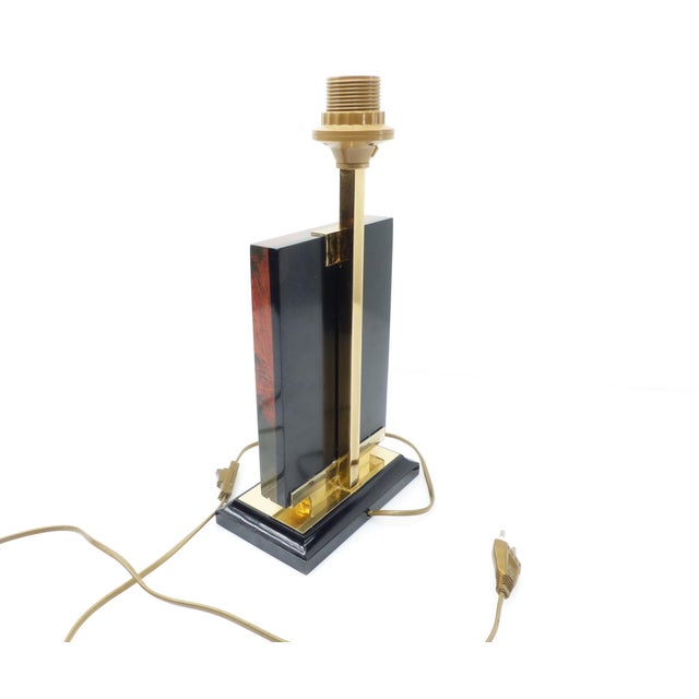 1980s Caribbean Lamp with Red Gorgonian Inclusion from Maison Le Dauphin, France, 1970s For Sale - Image 5 of 9
