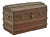 Vintage Brown Wooden Trunk For Sale