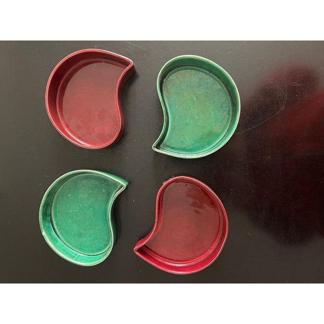 Mid-Century Modern Ceramic Pockets from Val Dor Gien, Set of 4 For Sale - Image 3 of 10