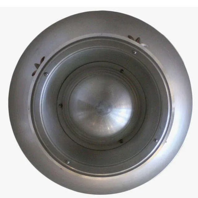 Aluminum Ceiling Pendants With Neoclassical Accents - A Pair For Sale - Image 4 of 6